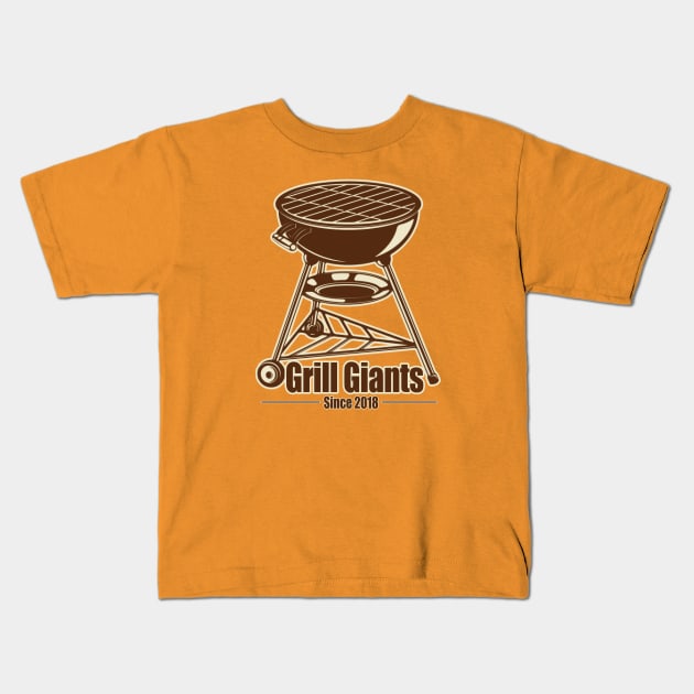 Grill Giants Retro T-shirt Kids T-Shirt by Grill Giants